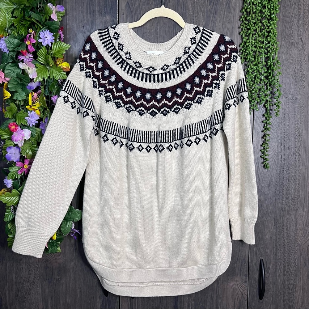 ₽💙2/$40💙RD Style Fair Isle Crew Neck Pullover Sweater Size XL